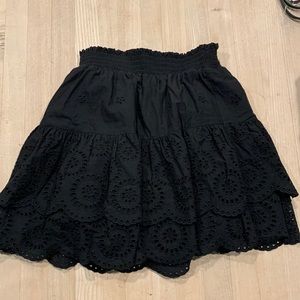 Adorable short black Eyelet skirt